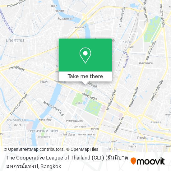 The Cooperative League of Thailand (CLT) (สันนิบาตสหกรณ์แห่งป map