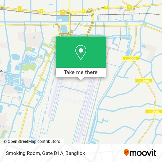 Smoking Room, Gate D1A map