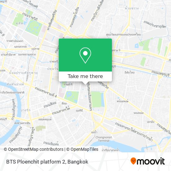 BTS Ploenchit platform 2 map