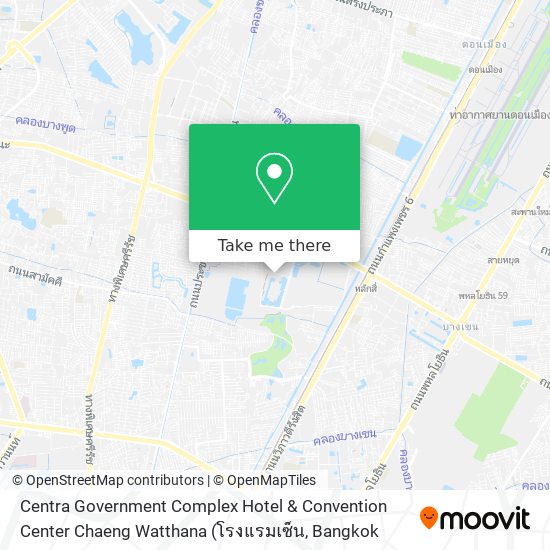 Centra Government Complex Hotel & Convention Center Chaeng Watthana map