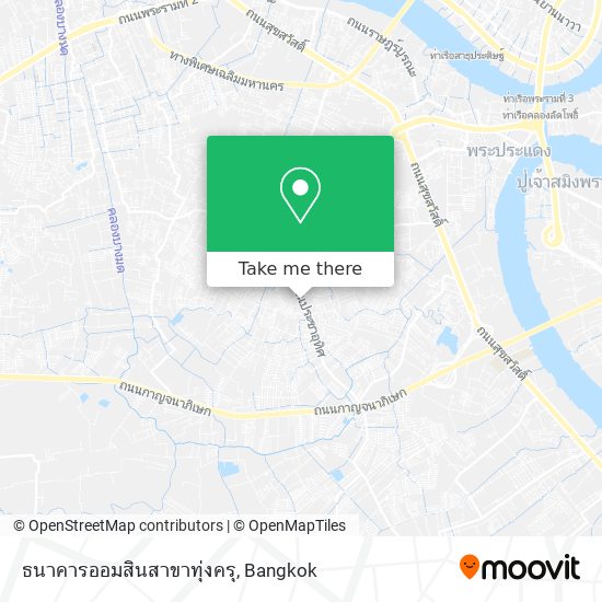 ธนาคารออมสินสาขาทุ่งครุ map