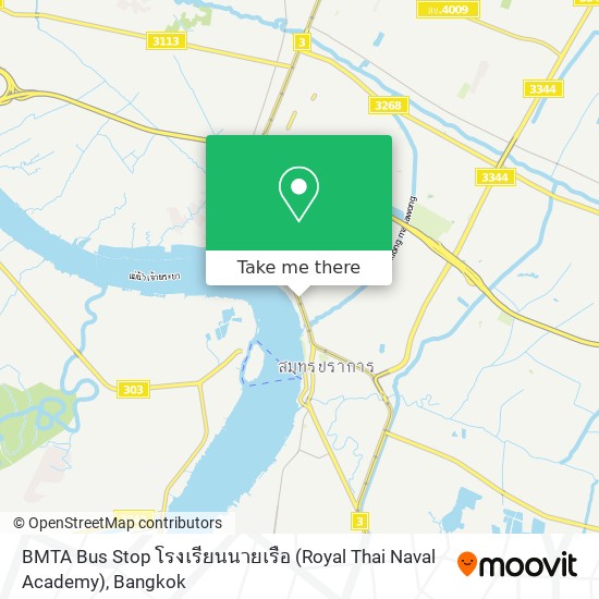 BMTA Bus Stop โรงเรียนนายเรือ (Royal Thai Naval Academy) map