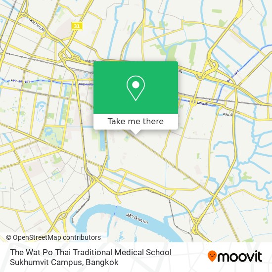 The Wat Po Thai Traditional Medical School Sukhumvit Campus map
