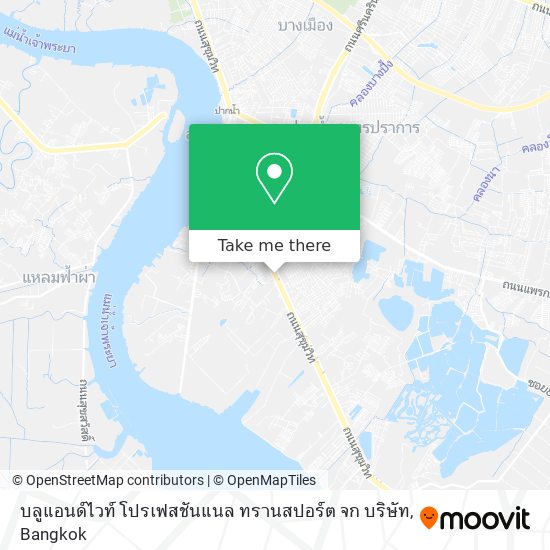 บลูแอนด์ไวท์ โปรเฟสชันแนล ทรานสปอร์ต จก บริษัท map