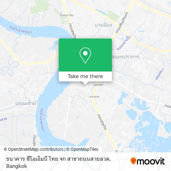 ธนาคาร ซีไอเอ็มบี ไทย จก สาขาถนนสายลวด map