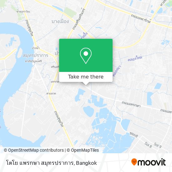 โตโย แพรกษา สมุทรปราการ map