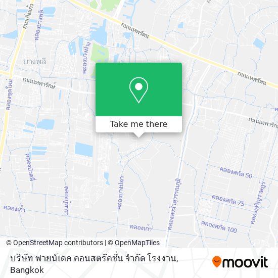 บริษัท ฟายน์เดค คอนสตรัคชั่น จำกัด โรงงาน map