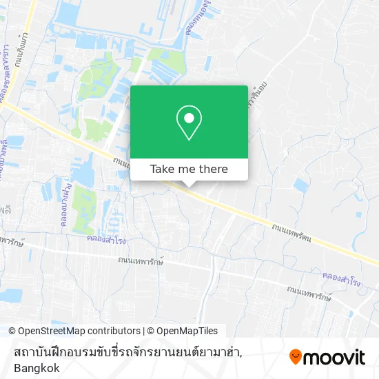 สถาบันฝึกอบรมขับขี่รถจักรยานยนต์ยามาฮ่า map