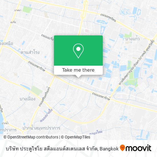 บริษัท ประตูไชโย สตีลแอนด์สเตนเลส จำกัด map