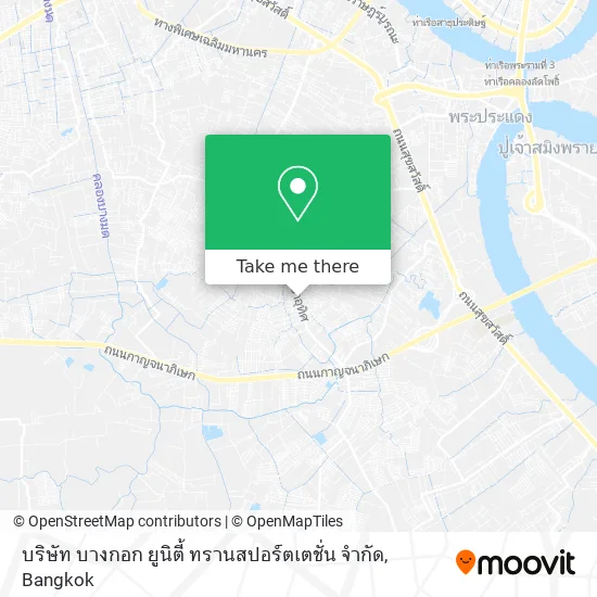 บริษัท บางกอก ยูนิตี้ ทรานสปอร์ตเตชั่น จำกัด map