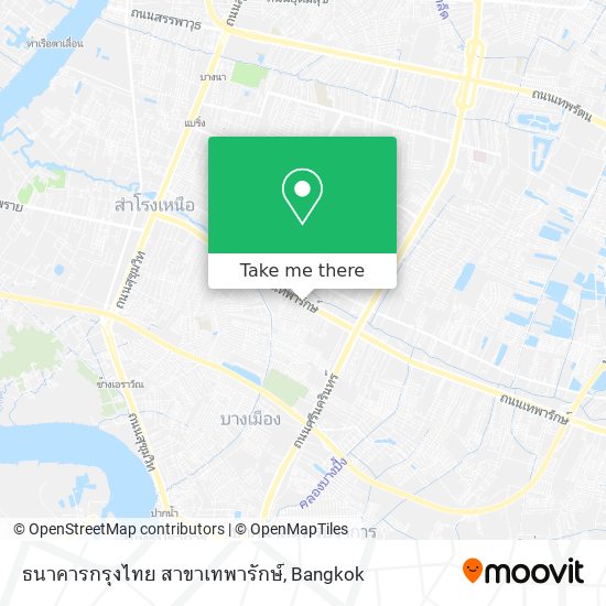 ธนาคารกรุงไทย สาขาเทพารักษ์ map