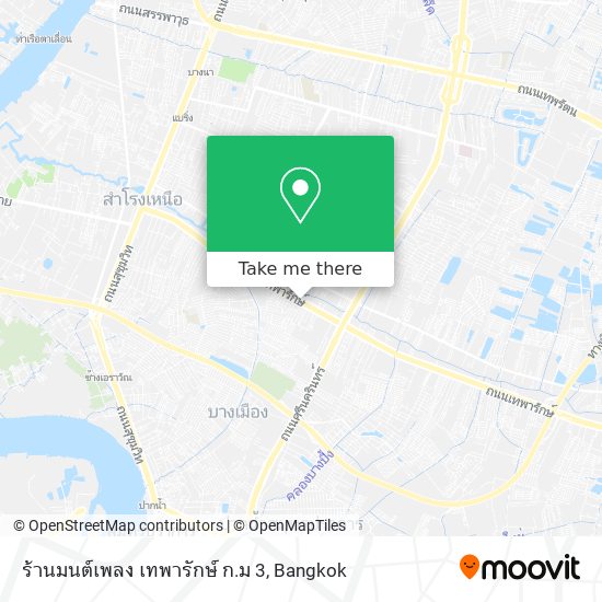 ร้านมนต์เพลง เทพารักษ์ ก.ม 3 map