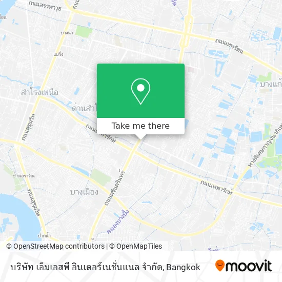 บริษัท เอ็มเอสพี อินเตอร์เนชั่นแนล จำกัด map
