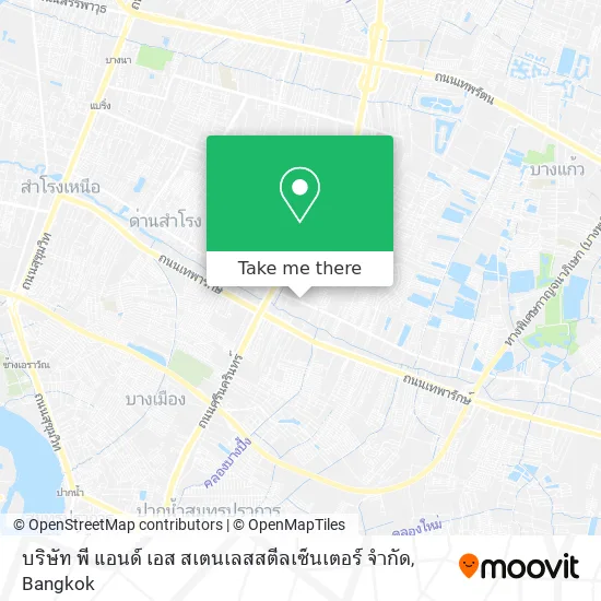 บริษัท พี แอนด์ เอส สเตนเลสสตีลเซ็นเตอร์ จำกัด map