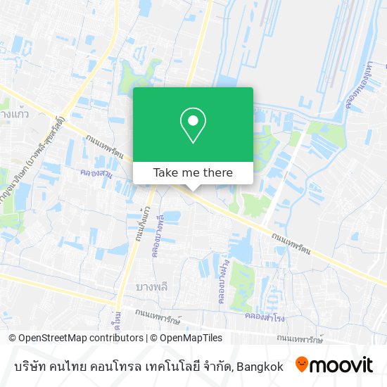 บริษัท คนไทย คอนโทรล เทคโนโลยี จำกัด map