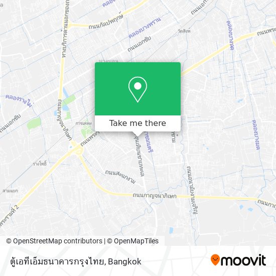 ตู้เอทีเอ็มธนาคารกรุงไทย map