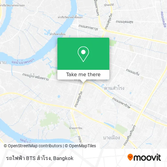 รถไฟฟ้า BTS สําโรง map