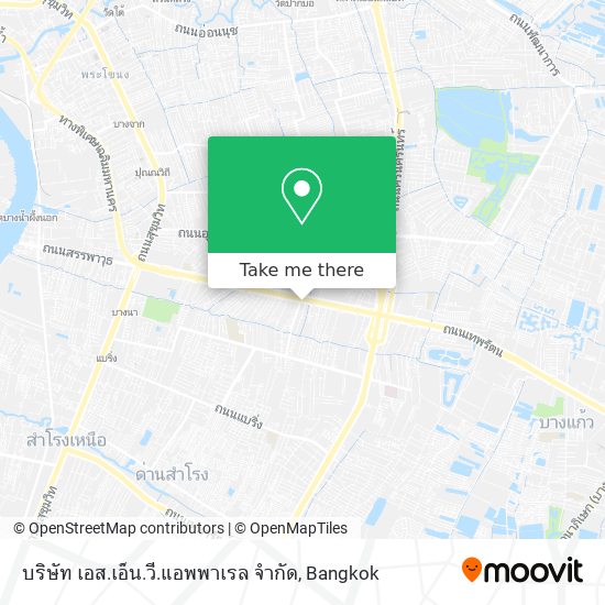 บริษัท เอส.เอ็น.วี.แอพพาเรล จำกัด map