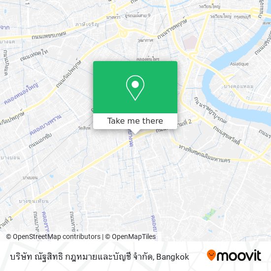 บริษัท ณัฐสิทธิ กฎหมายและบัญชี จำกัด map