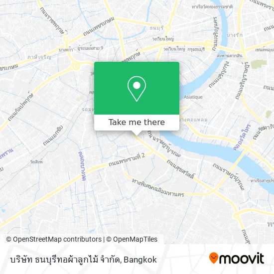 บริษัท ธนบุรีทอผ้าลูกไม้ จำกัด map