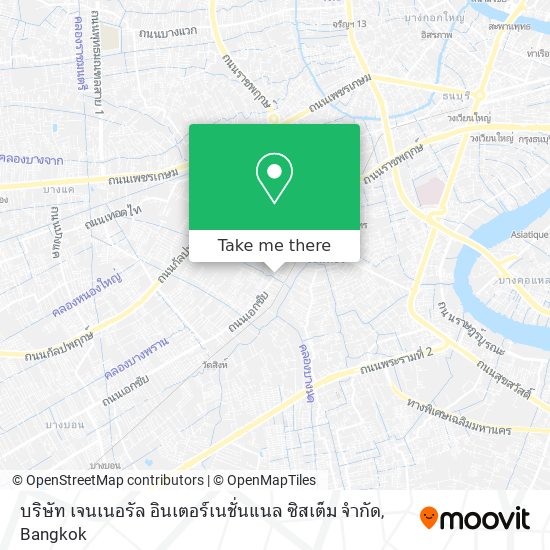 บริษัท เจนเนอรัล อินเตอร์เนชั่นแนล ซิสเต็ม จำกัด map