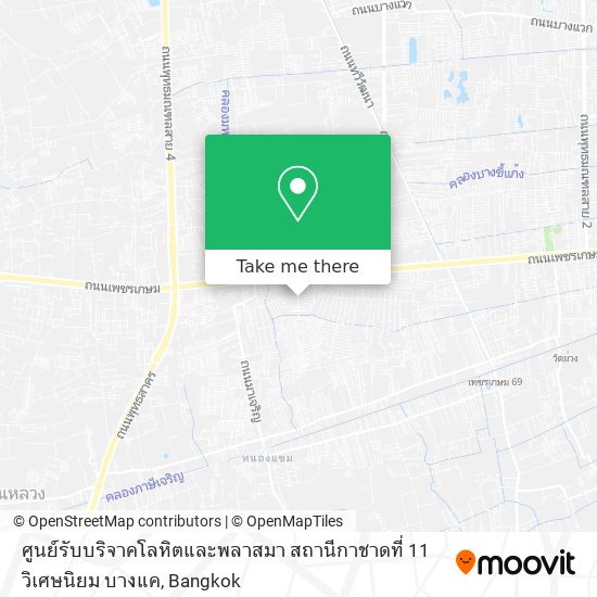 ศูนย์รับบริจาคโลหิตและพลาสมา สถานีกาชาดที่ 11 วิเศษนิยม บางแค map