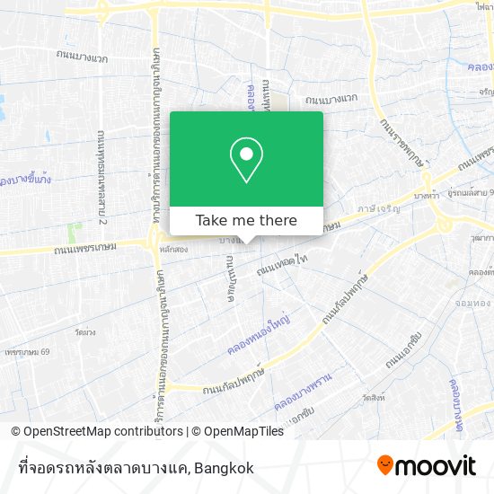 ที่จอดรถหลังตลาดบางแค map