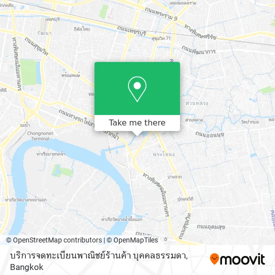 บริการจดทะเบียนพาณิชย์ร้านค้า บุคคลธรรมดา map