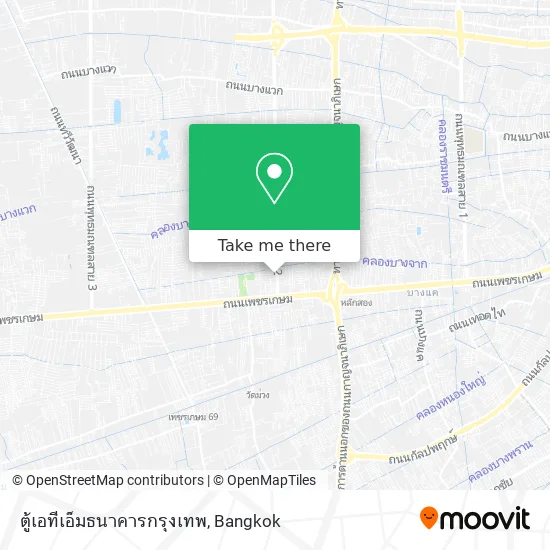 ตู้เอทีเอ็มธนาคารกรุงเทพ map