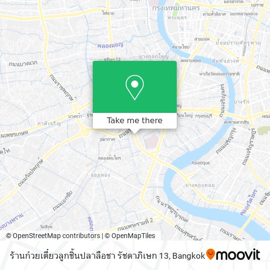 ร้านก๋วยเตี๋ยวลูกชิ้นปลาลือชา รัชดาภิเษก 13 map