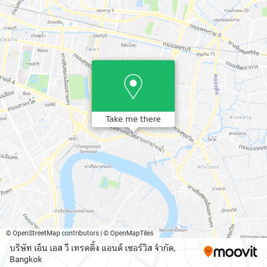 บริษัท เอ็น เอส วี เทรดดิ้ง แอนด์ เซอร์วิส จำกัด map