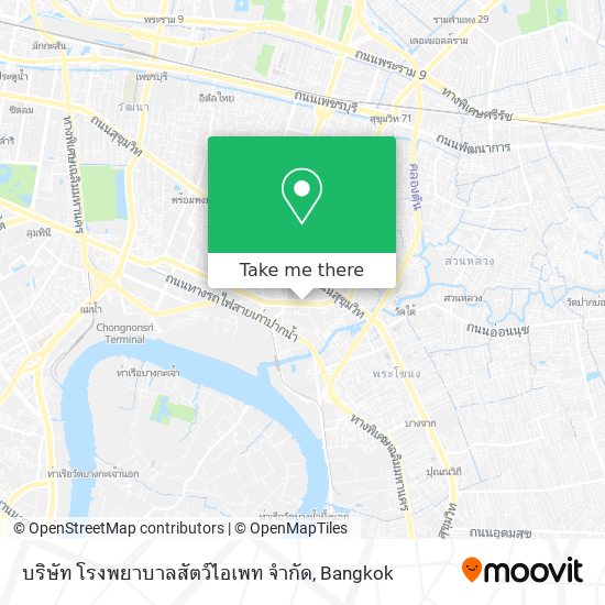 บริษัท โรงพยาบาลสัตว์ไอเพท จำกัด map