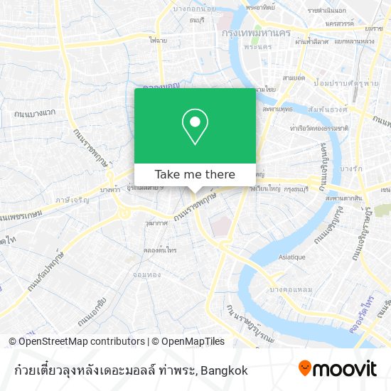 ก๋วยเตี๋ยวลุงหลังเดอะมอลล์ ท่าพระ map