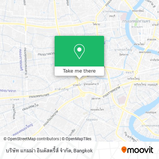 บริษัท แกมม่า อินดัสตรี้ส์ จำกัด map