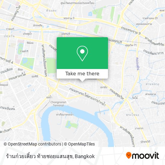 ร้านก๋วยเตี๋ยว ท้ายซอยแสนสุข map