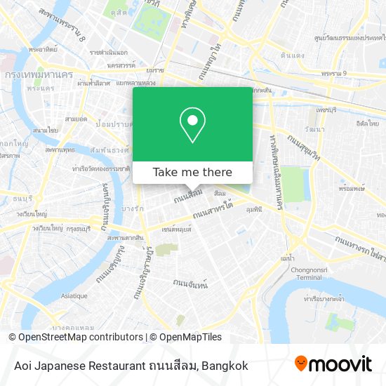 Aoi Japanese Restaurant ถนนสีลม map