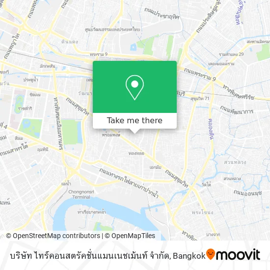 บริษัท ไทร์คอนสตรัคชั่นแมนเนชเม้นท์ จำกัด map