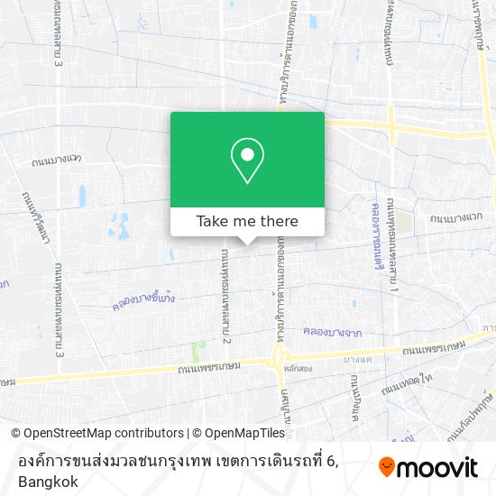 องค์การขนส่งมวลชนกรุงเทพ เขตการเดินรถที่ 6 map