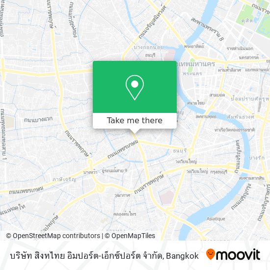 บริษัท สิงหไทย อิมปอร์ต-เอ็กซ์ปอร์ต จำกัด map