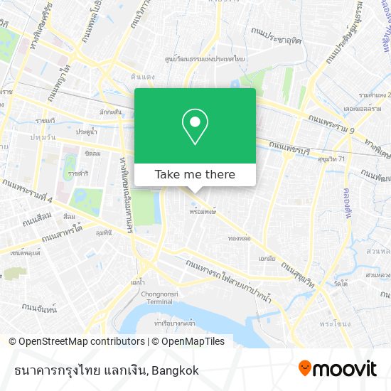 ธนาคารกรุงไทย แลกเงิน map