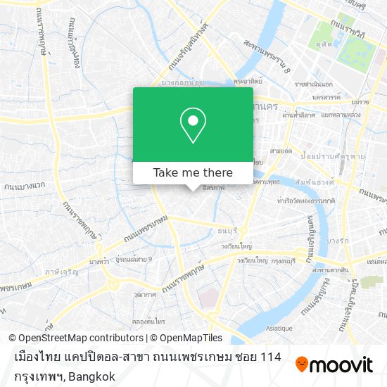 เมืองไทย แคปปิตอล-สาขา ถนนเพชรเกษม ซอย 114 กรุงเทพฯ map