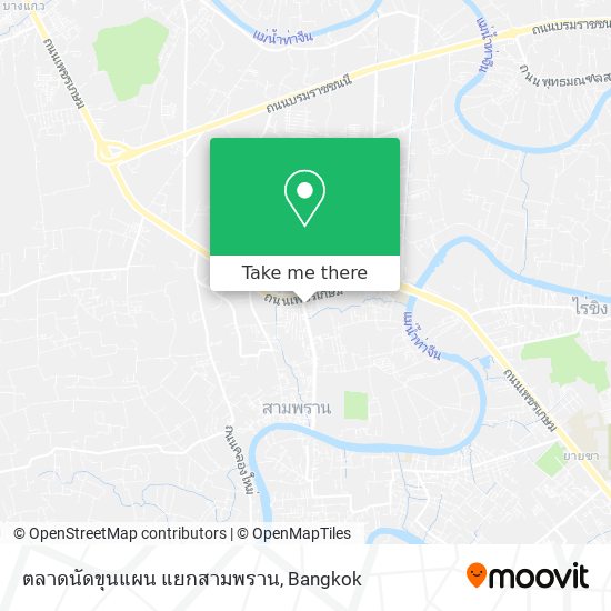 ตลาดนัดขุนแผน แยกสามพราน map