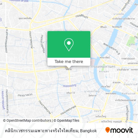 คลินิกเวชกรรมเฉพาะทางจริงใจไตเทียม map