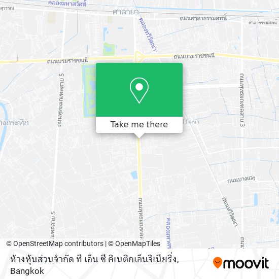 ห้างหุ้นส่วนจำกัด ที เอ็น ซี คิเนติกเอ็นจิเนียริ่ง map