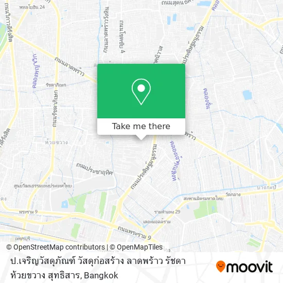 ป.เจริญวัสดุภัณฑ์ วัสดุก่อสร้าง ลาดพร้าว รัชดา ห้วยขวาง สุทธิสาร map