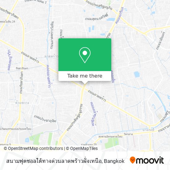 สนามฟุตซอลใต้ทางด่วนลาดพร้าวฝั่งเหนือ map