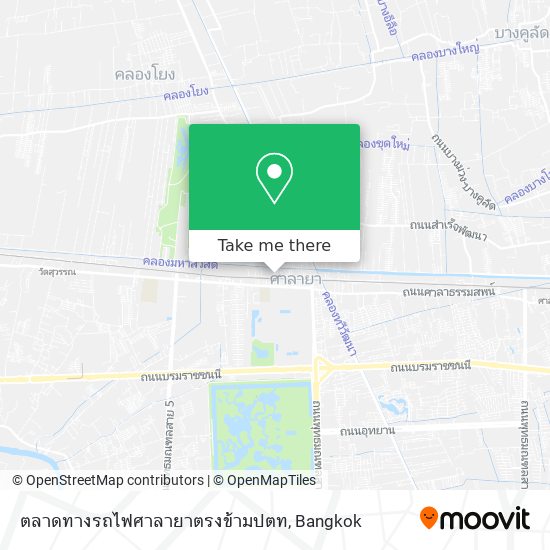 ตลาดทางรถไฟศาลายาตรงข้ามปตท map