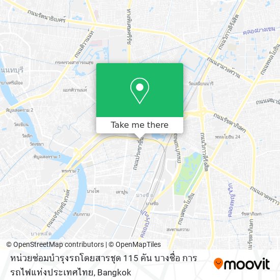 หน่วยซ่อมบำรุงรถโดยสารชุด 115 คัน บางซื่อ การรถไฟแห่งประเทศไทย map