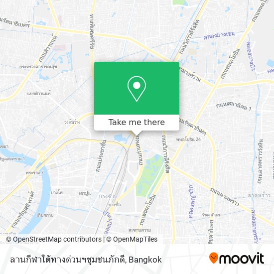 ลานกีฬาใต้ทางด่วนฯชุมชนภักดี map