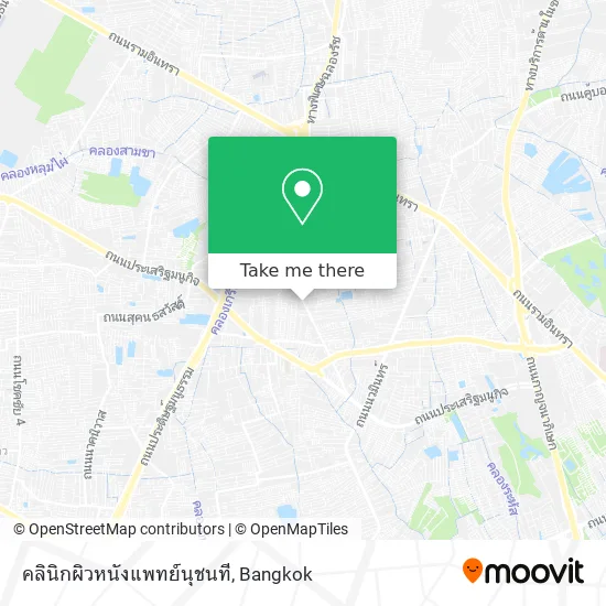 คลินิกผิวหนังแพทย์นุชนที map
